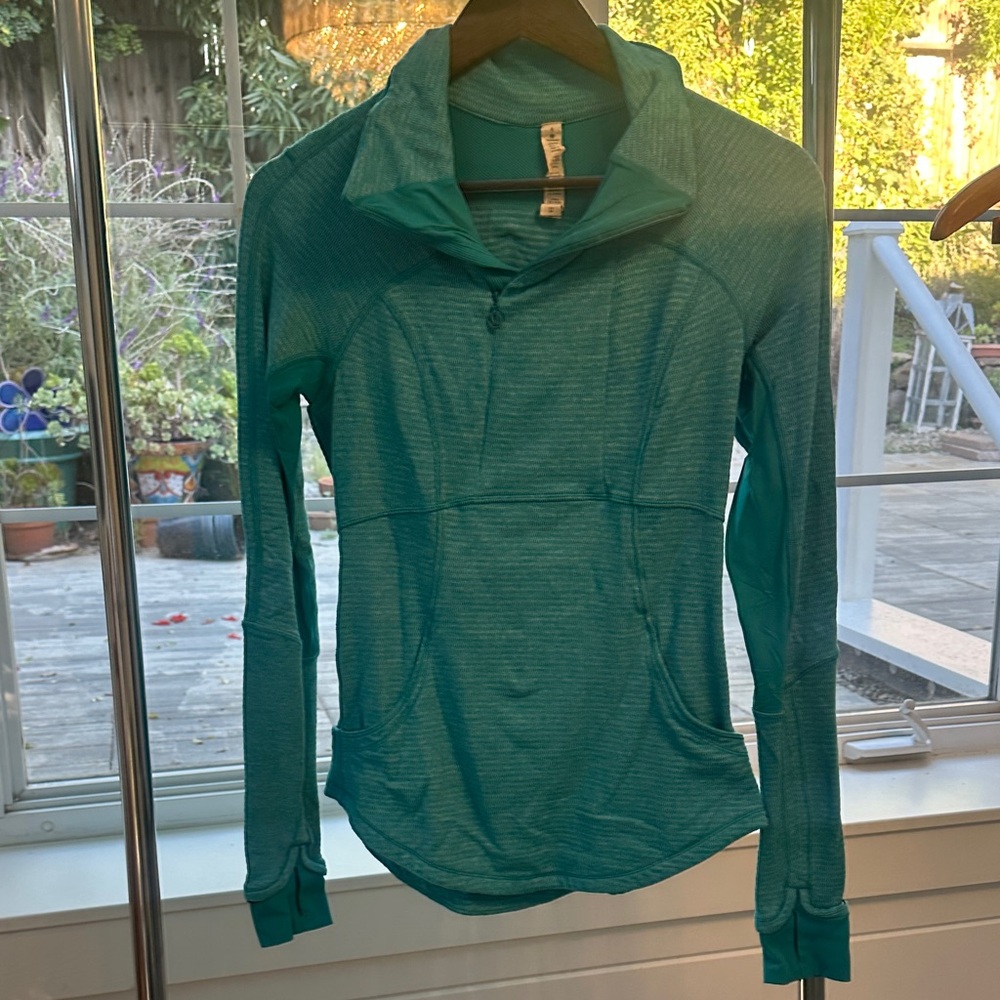 Lululemon Athletica Turquoise Zip Pullover